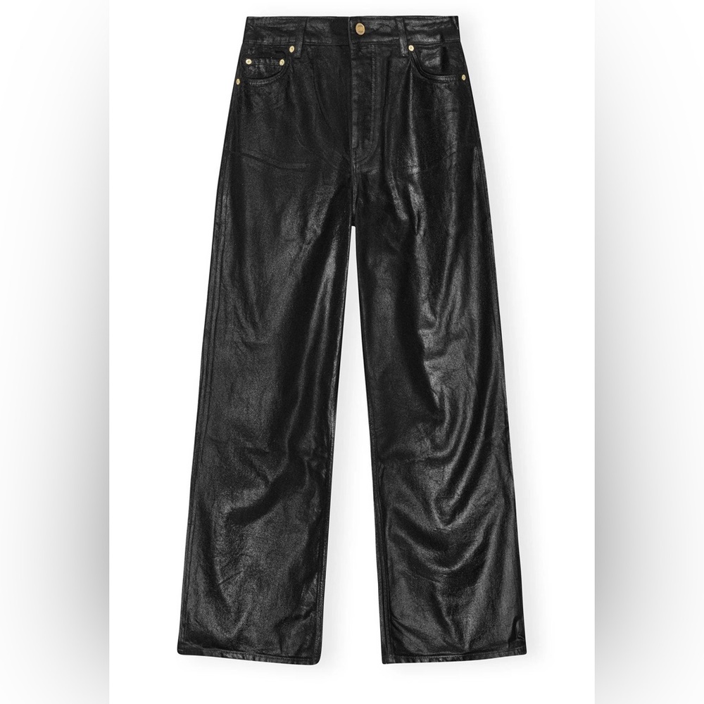 Ganni Black Wide Leg Pants